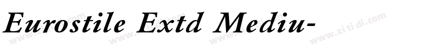 Eurostile Extd Mediu字体转换